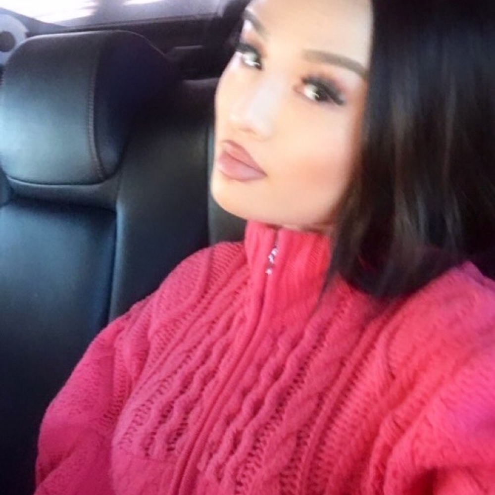 Marine Serre Pink Upcycled Wool Cardigan Dress